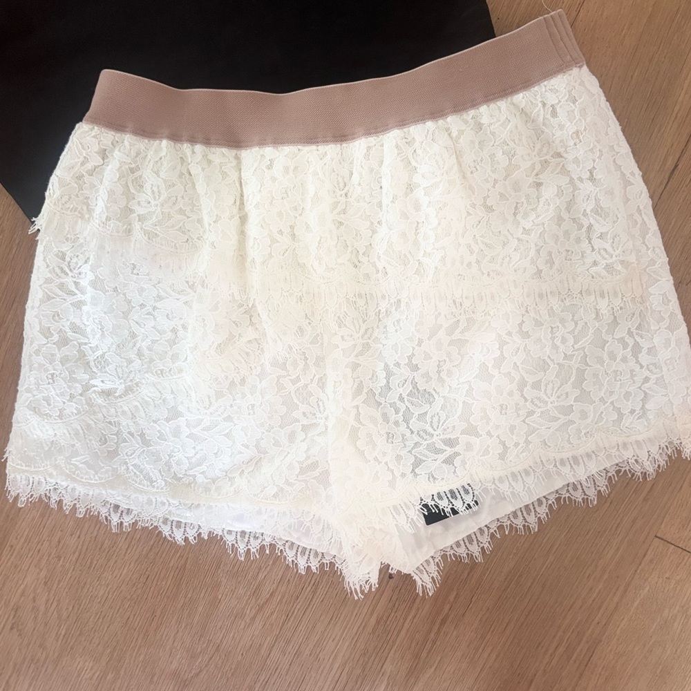 Zara Black Top and BCBG Cream Lace Skort - Picture 6 of 7